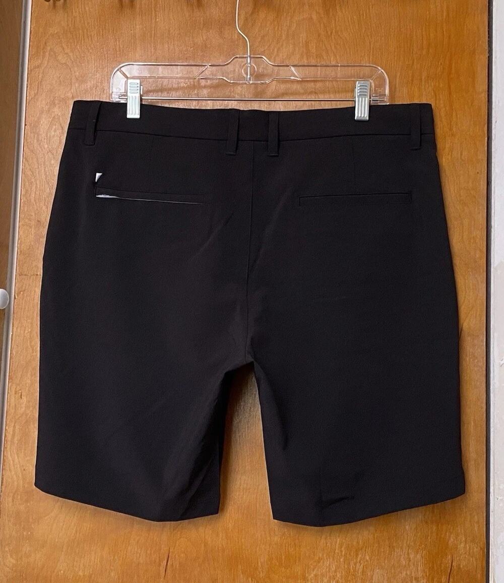 Primo Golf Shorts Black 9” Inseam Performance Lightweight Stretch Mens Size 36